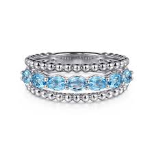 White Sterling Silver Bujukan Collection, Lined With Prong Set Ring Si