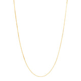 Yellow 14 Karat .75Mm Solid Box Chain Chain Length 18