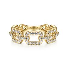 Chain Link Stackable Fashion Ring | 14k Yellow