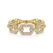 Chain Link Stackable Fashion Ring | 14k Yellow