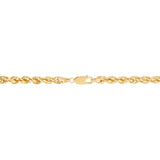 Yellow 14 Karat 2Mm Solid Glitter, Rope Chain Length 20