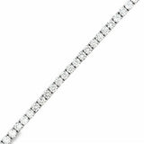 18 Karat White Gold, Tennis Style Bracelet, Set With 7.28ctw Round Brilliant Cut Diamonds