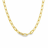 Yellow 14 Karat 2.95Mm Hollow Flat Paperclip Chain Length 18