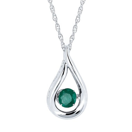 Teardrop Pendant With Shimmering Necklace | 925 Sterling Silver