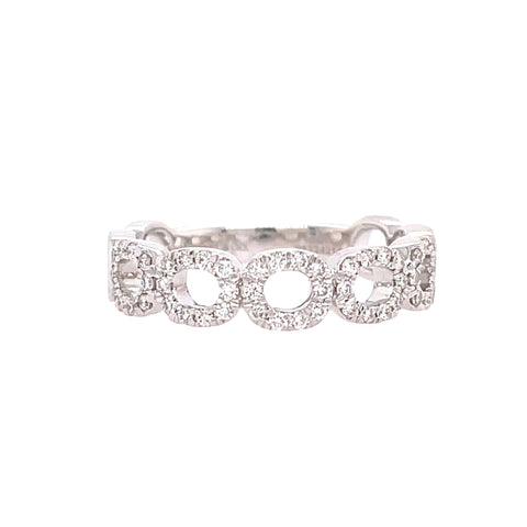 Elongated Stackable Fashion Ring | 14k White