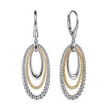 Rope Drop Earrings | 925 Sterling Silver/14k Yellow