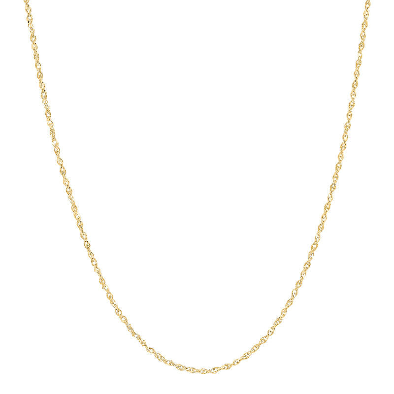 Yellow 14 Karat 1.15Mm Solid Sparkle Singapore Chain Length 16