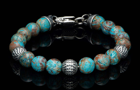 William Henry Sterling Silver Beaded Newport Bracelet