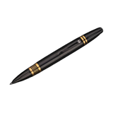 William Henry Barrel Sculpted Hand Finished Anodized Titanium Caribe Pen with Brass Spacers