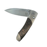 Titanium Pocketknife With Carbon Fiber, 
William Henry’S A200-6 Expands On Our Tradition Of Fine Folding Knives With A Design That Has A Little Attitude, A Lot Of Finesse, And Remarkable Utility In A Compact And Lightweight Package. Each Blade Is Crafted