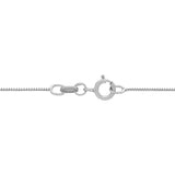 White 14 Karat .55Mm Solid Box Chain Chain Length 18