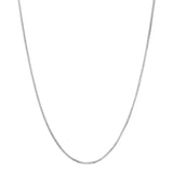 White 14 Karat .55Mm Solid Box Chain Chain Length 18