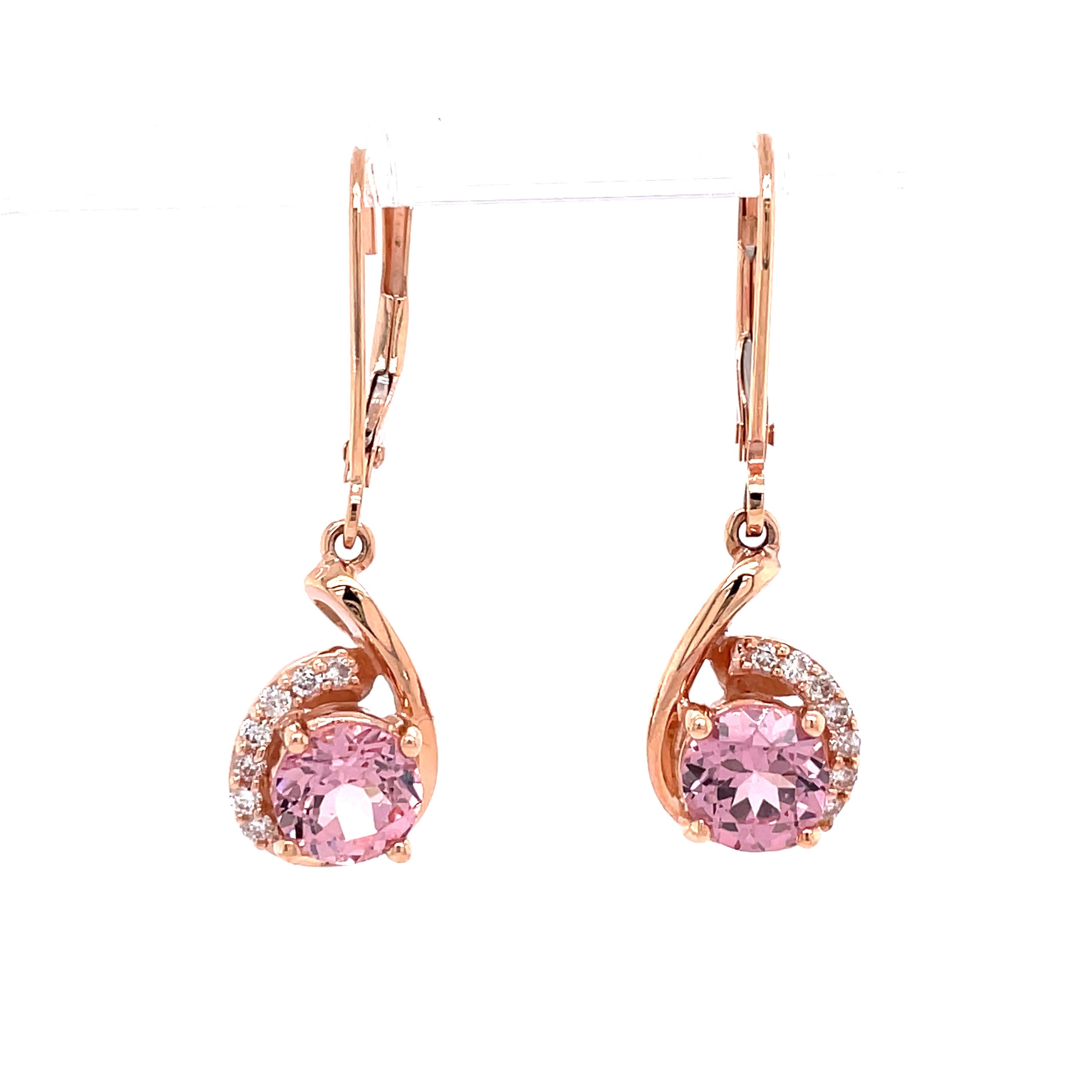 Swirl Dangle Earrings | 14k Rose