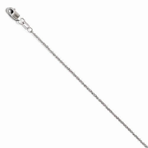 White 14 Karat Sparkle Singapore Chain Length 18