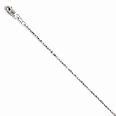 White 14 Karat Sparkle Singapore Chain Length 18