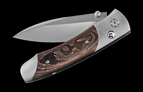 William Henry Titanium Pocket knife With Carbon Fiber