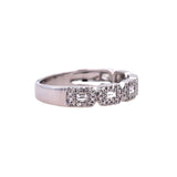 Horizontal Halo Fashion Ring | 14k White