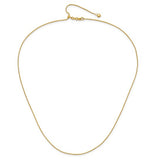Yellow 10 Karat Adjustable Wheat Chain Length 22