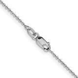 White 10 Karat 1.1Mm Flat Cable Chain Length 18