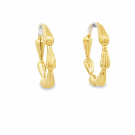14ky Textured Hoops