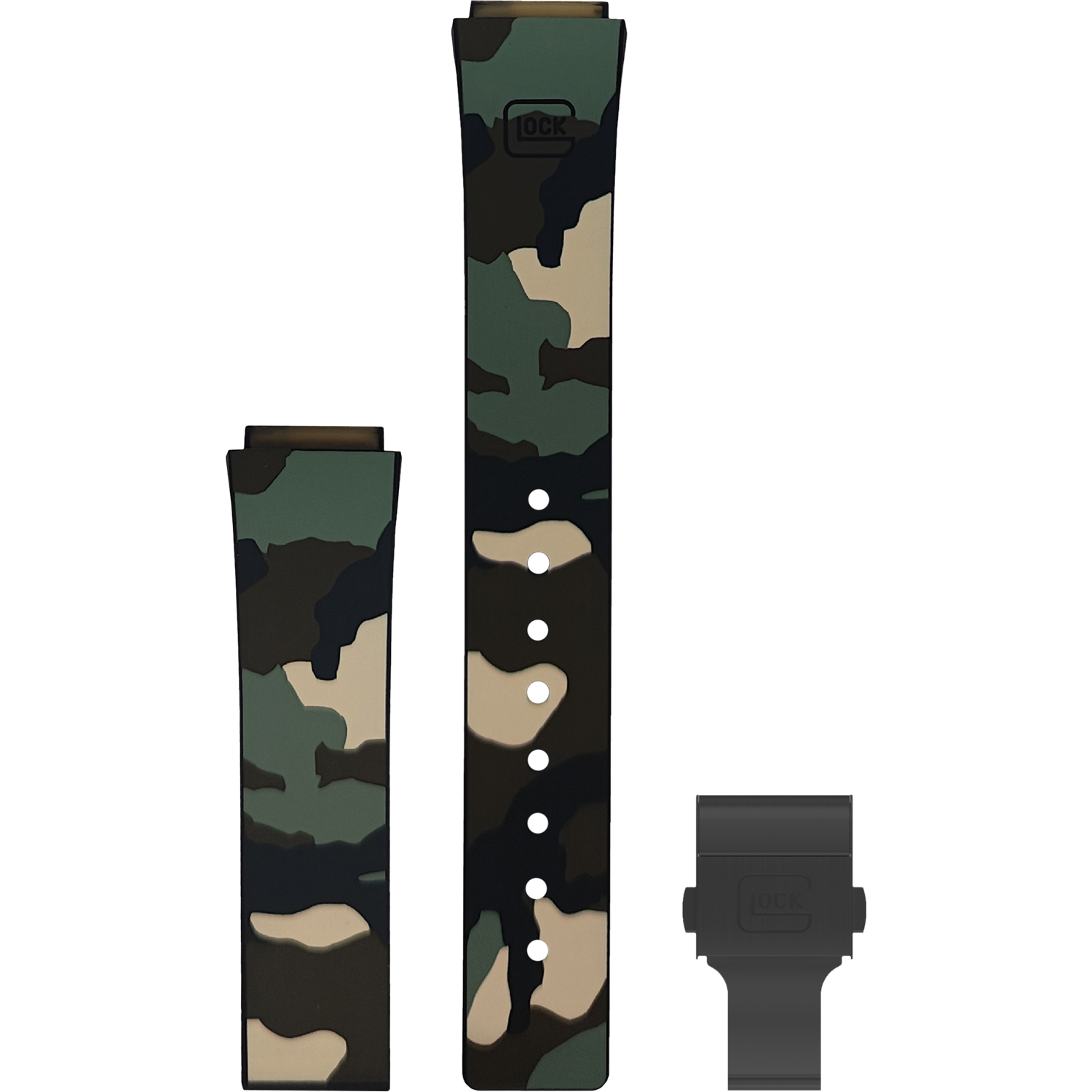 Rubber Watch Strap | Black Stainless Steel
