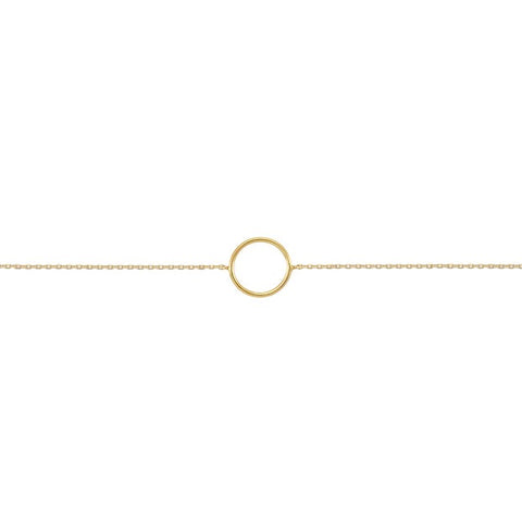 Yellow 14 Karat Irene, Open Circle Forever Bracelet