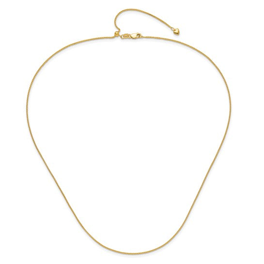 Yellow 14 Karat 1Mm Versatile Wheat Chain Length 22