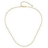 Yellow 14 Karat 1Mm Versatile Wheat Chain Length 22