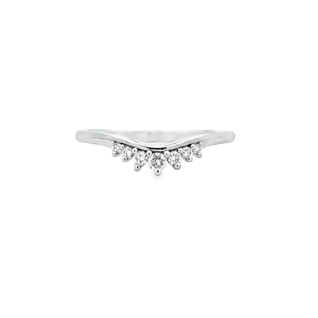 Curved Anniversary Ring | 14k White