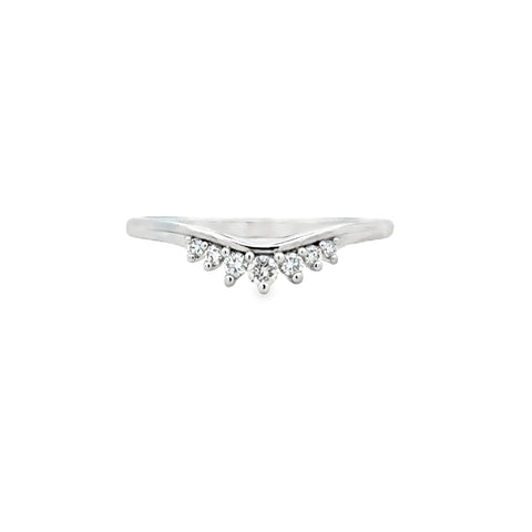 Curved Anniversary Ring | 14k White