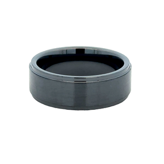 Black Diamond Satin Ring | Diamond Ceramic
