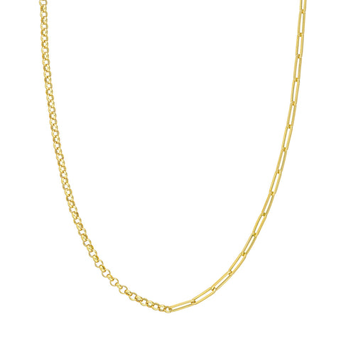 Paperclip & Rolo Chain | 14k Yellow