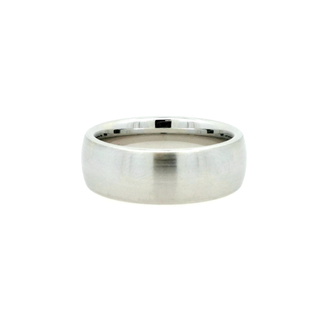 Dome Wedding Band | White Serinium