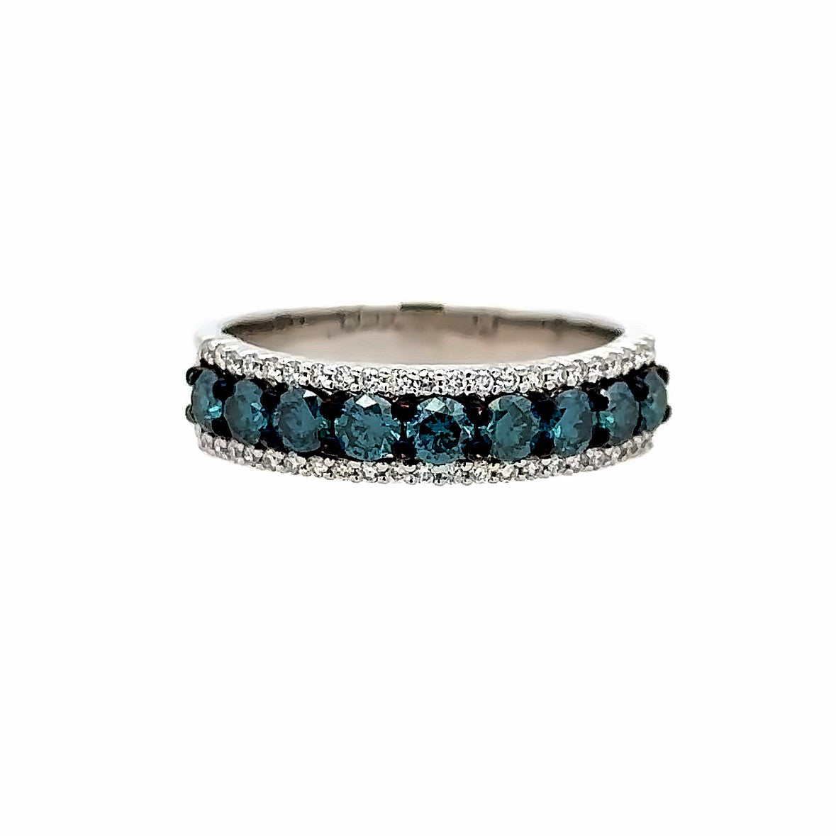 Triple Row Anniversary Ring | 14k White