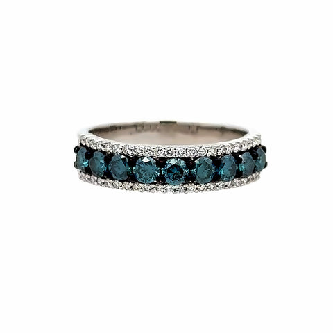 Triple Row Anniversary Ring | 14k White