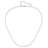White 10 Karat Adjustable Box Chain Length 22