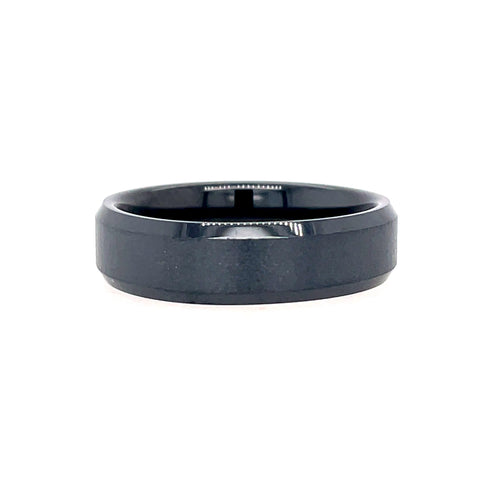 Gent's Black Stone Ceramic 6Mm Gents Ring Size 9.5

Engraved Inside