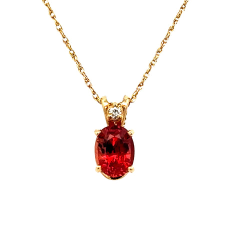 Oval Halo Pendant | 14k Yellow (0.92ct Oval)