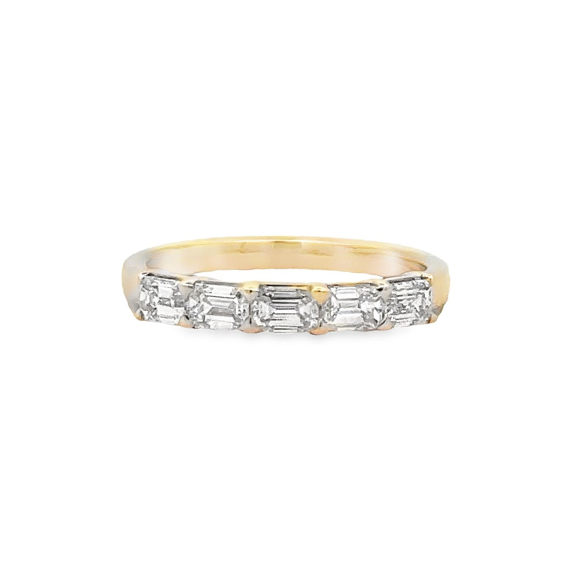 Diamond East to West Anniversary Ring | 14k Yellow