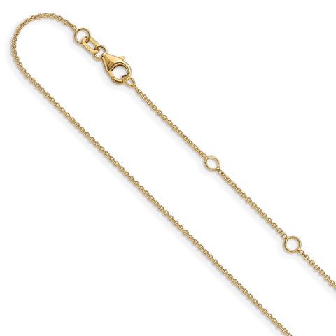 1.1Mm Round Cable Chain | 10k Yellow
