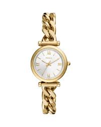 Carlie Three-Hand Gold-Tone Stainless Steel Watch | Fossil