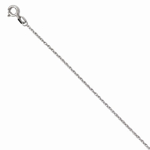 White 14 Karat V-P Pendant Rope Chain Length 18