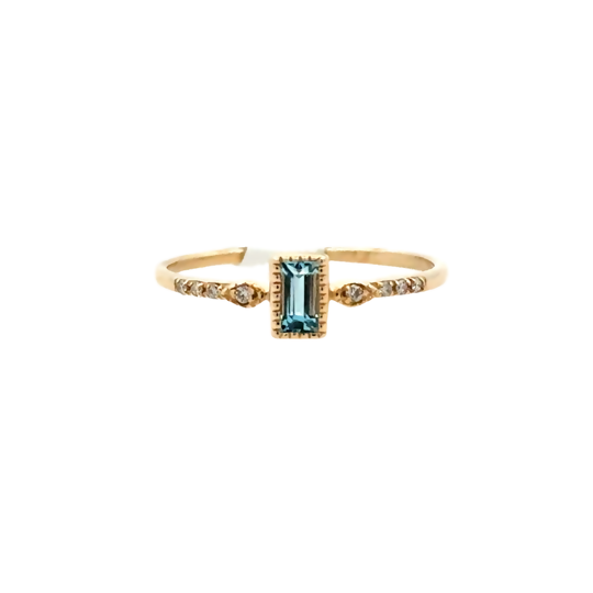 Milgrain Stackable Fashion Ring | 14k Yellow
