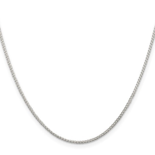 White Sterling Silver 1.25Mm Spiga With Lobster Clasp Chain Length 16
