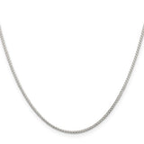 White Sterling Silver 1.25Mm Spiga With Lobster Clasp Chain Length 16
