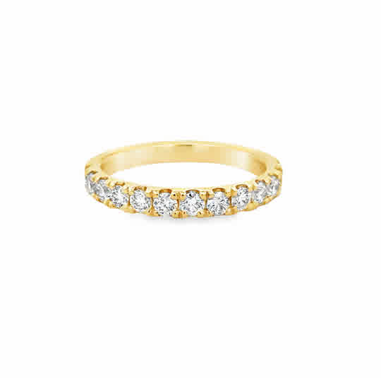 14 Karat Yellow Gold Wedding  Ring with  .75ctw Round Brilliant Cut Diamonds