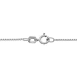 White 14 Karat .75Mm Solid Box Chain Chain Length 18