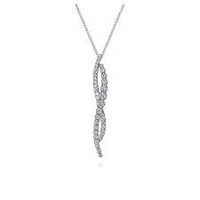 Beaded Twist Pendant | 14k White