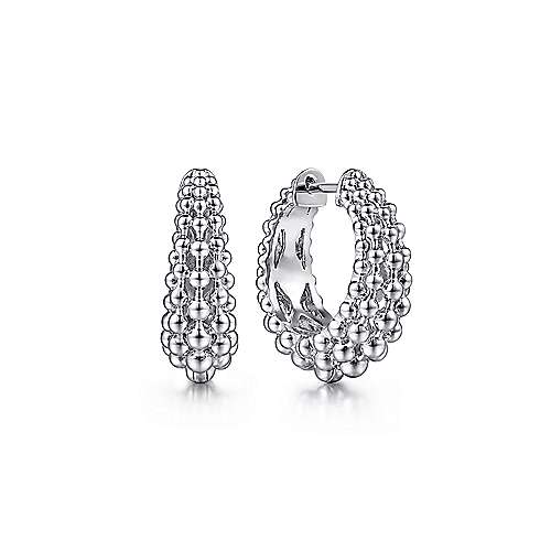 Classic Hoop Earrings | White Sterling