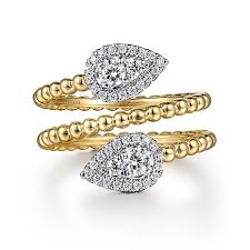 Beaded Wrap Fashion Ring | 14k Yellow